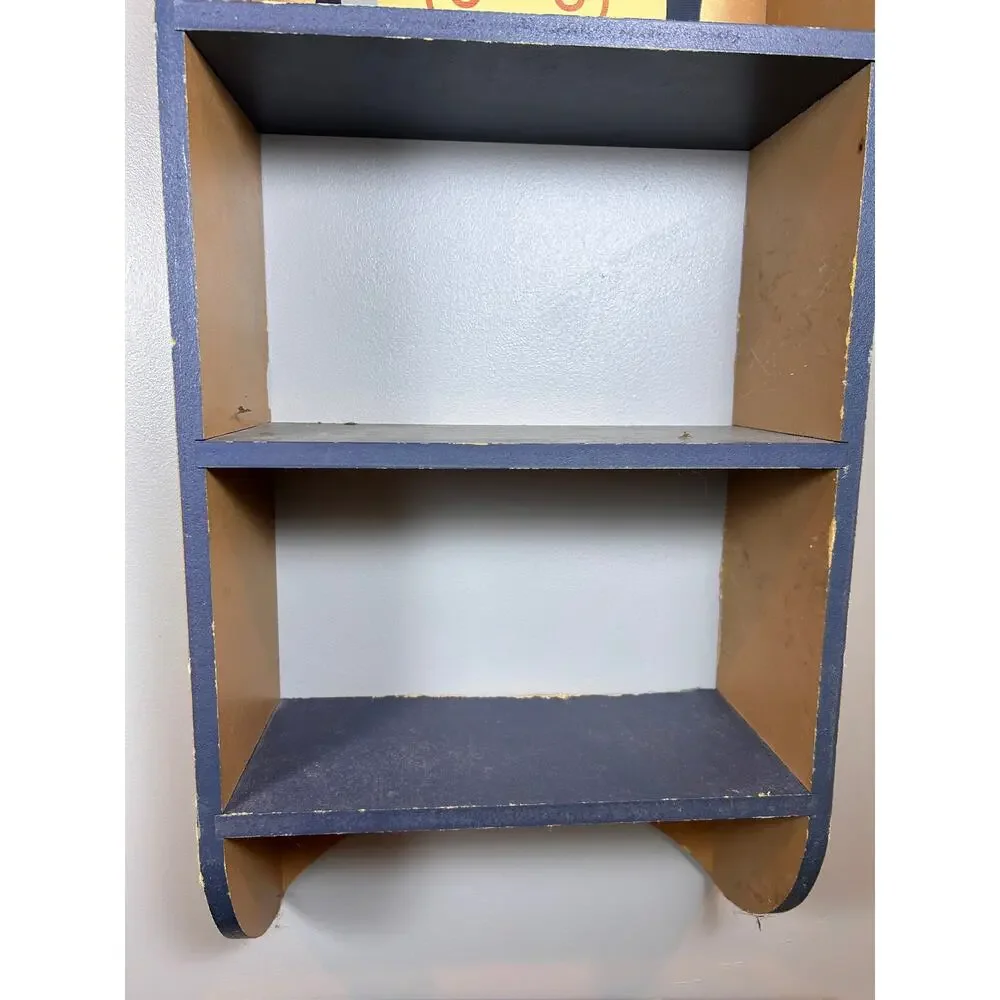 vintage 1989 Carol Wright Pennsylvania Dutch Amish motif 3-tier hanging shelf